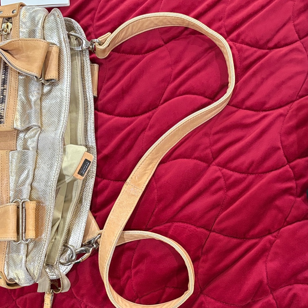 Authentic See By Chloe Gold and Tan Shoulder Bag - Picture 9 of 13